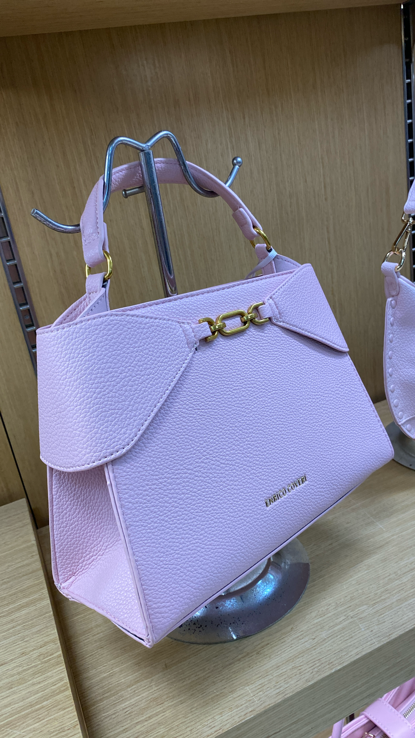 Bolso de Mano Rosa ENRICO COVERI