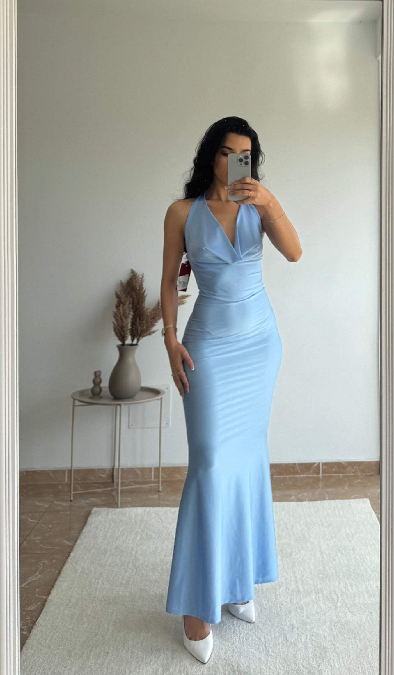 Vestido sirena celeste