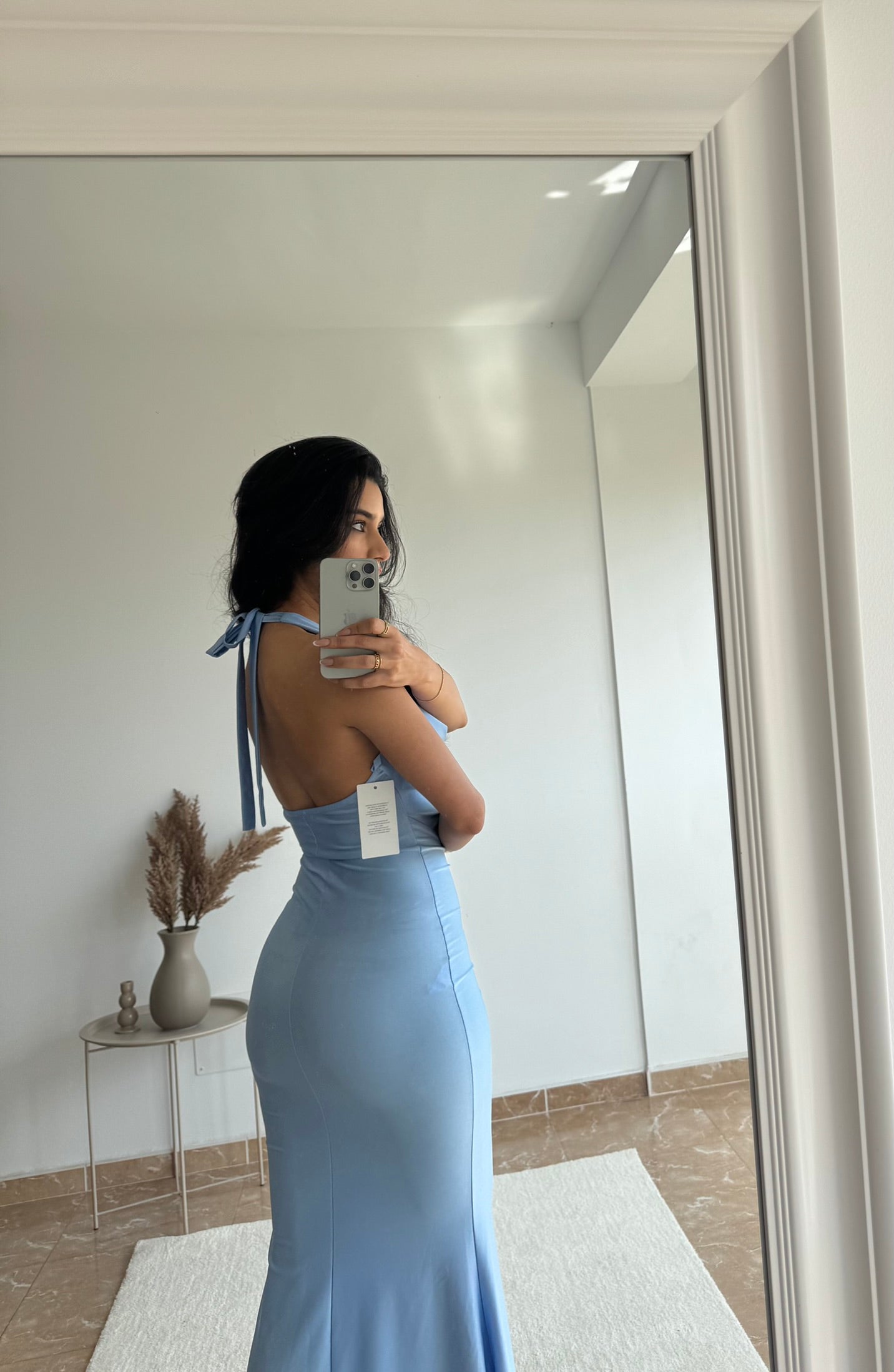 Vestido sirena celeste