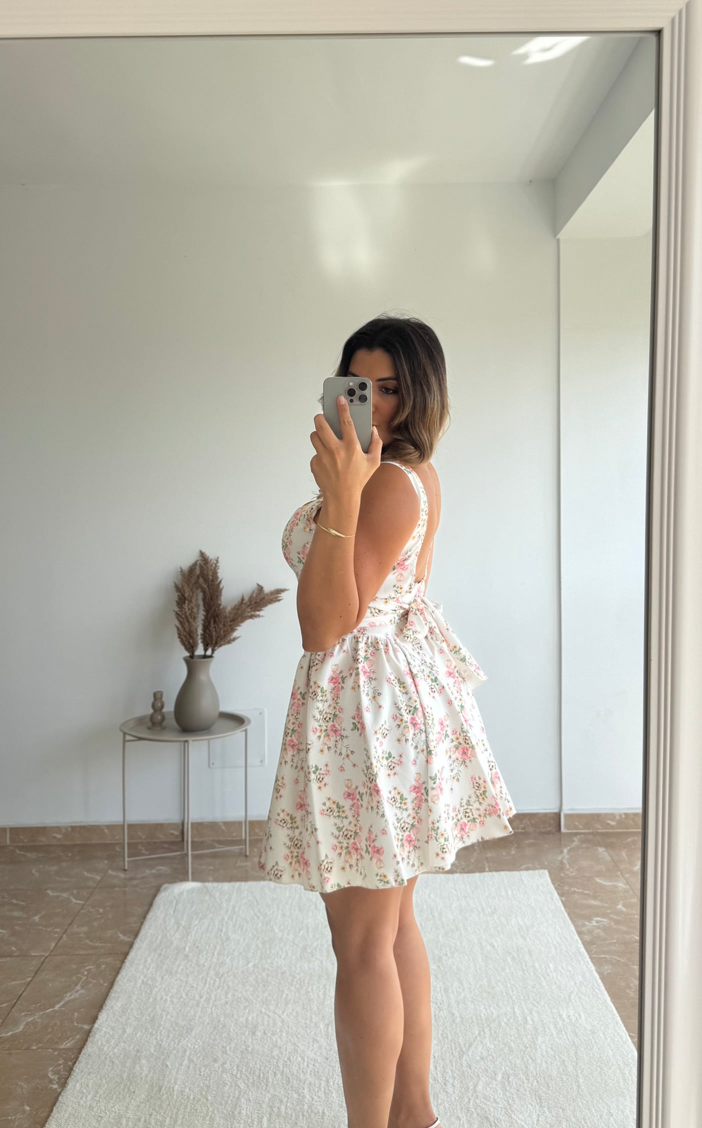 Vestido plisado floral