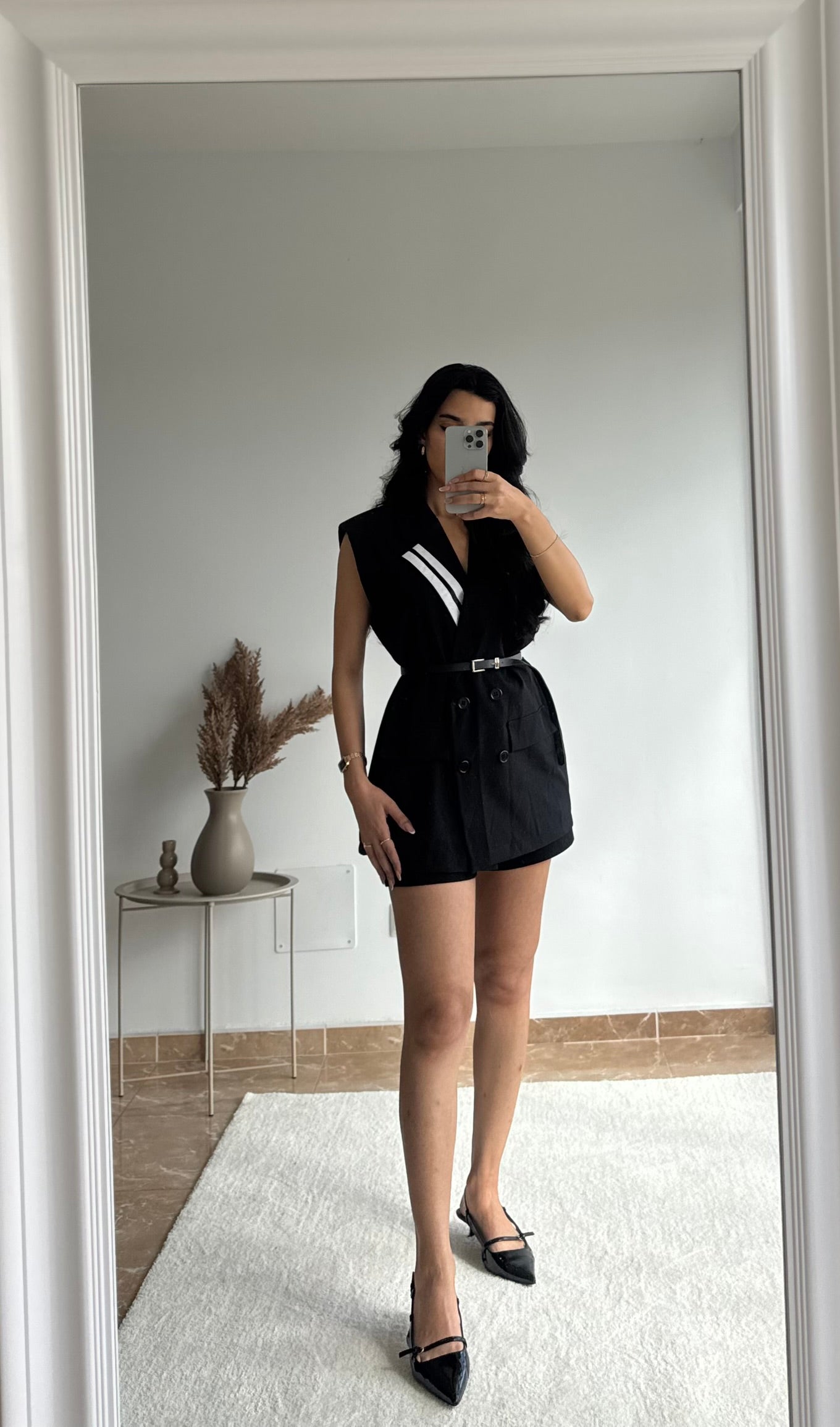 Chaleco blazer sin mangas