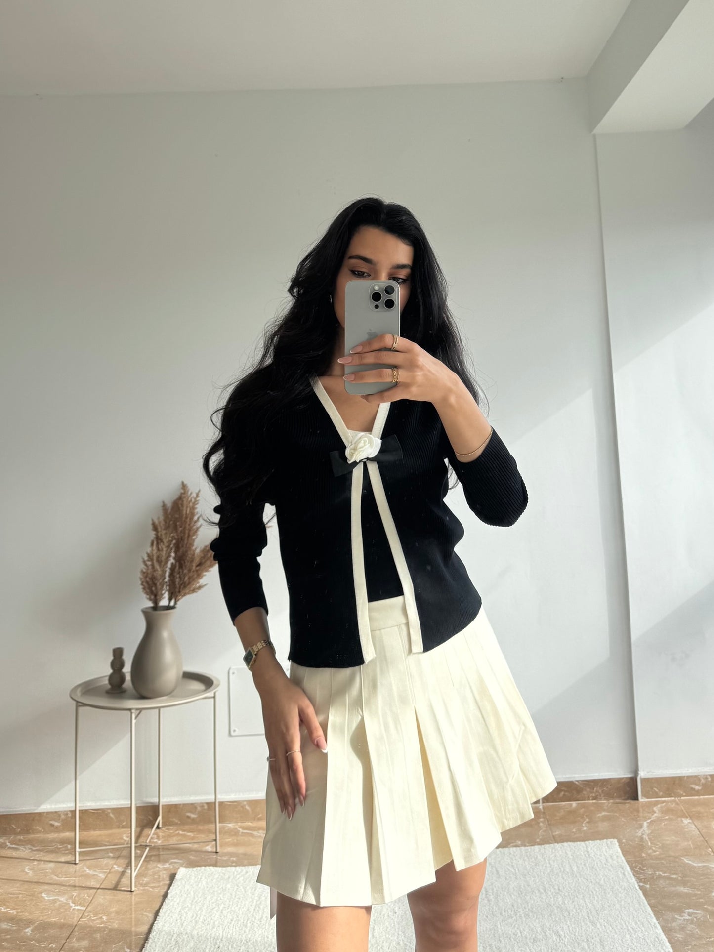 Cárdigan punto con top