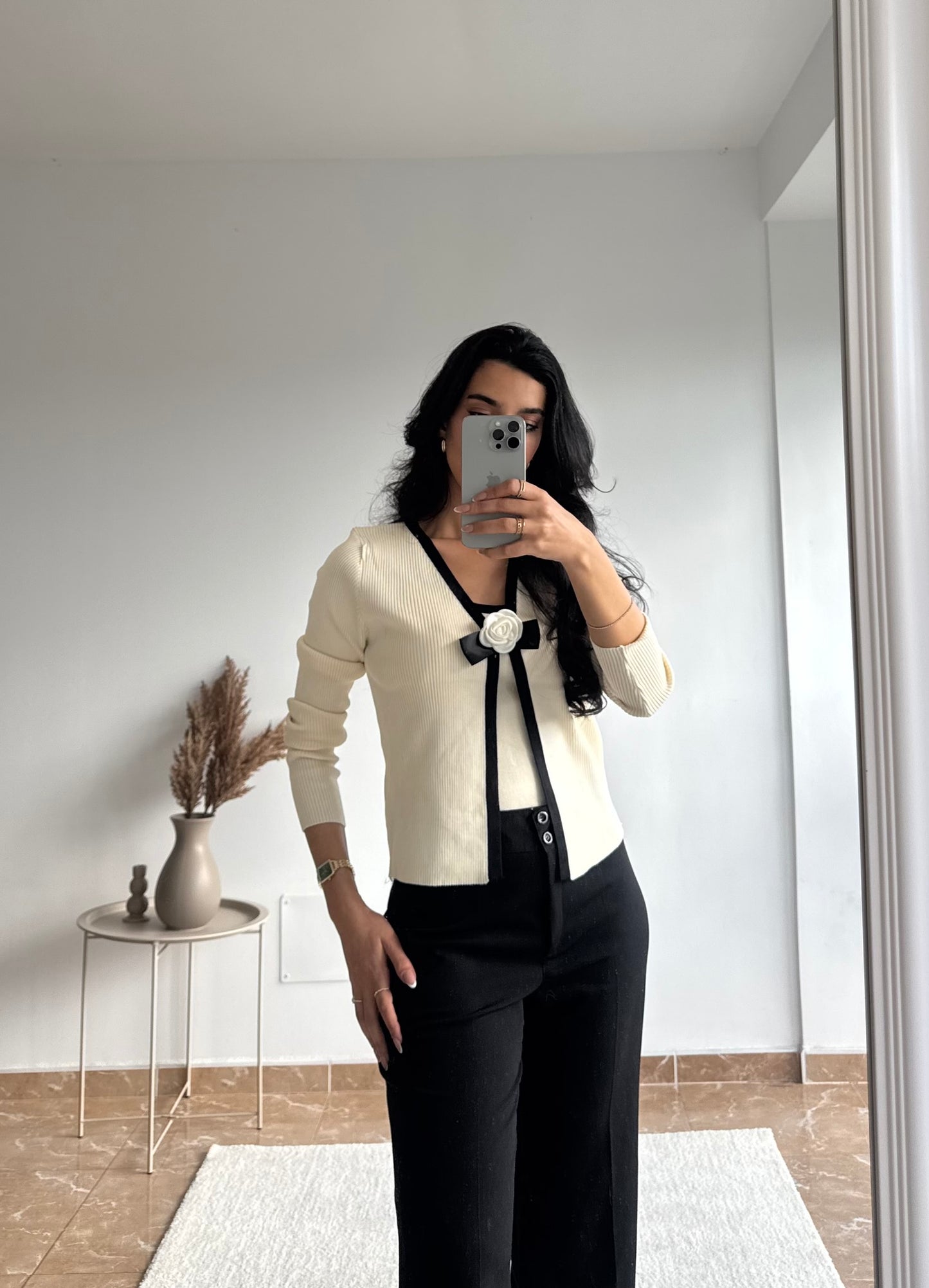 Cárdigan punto con top