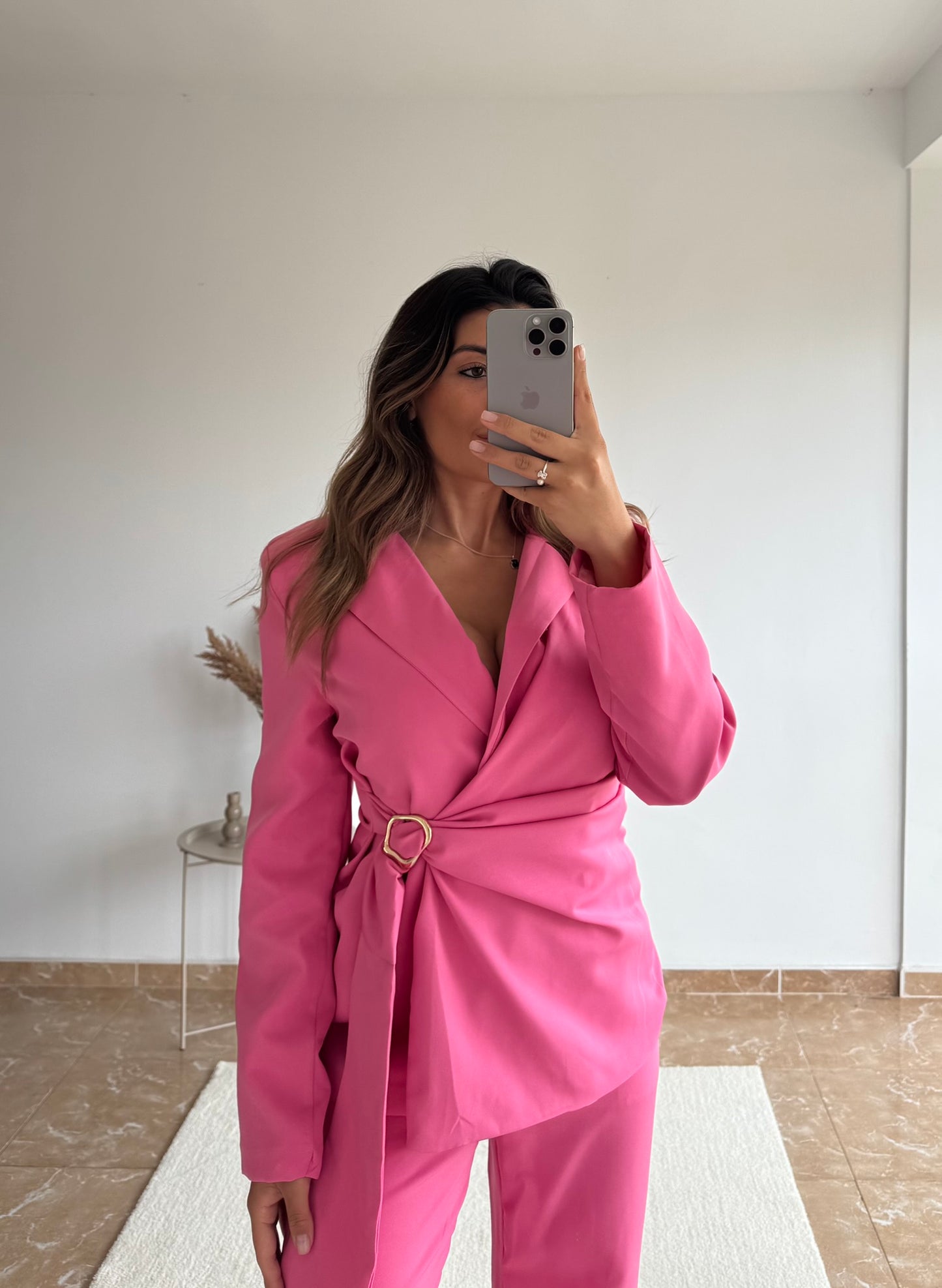Conjunto traje rosa