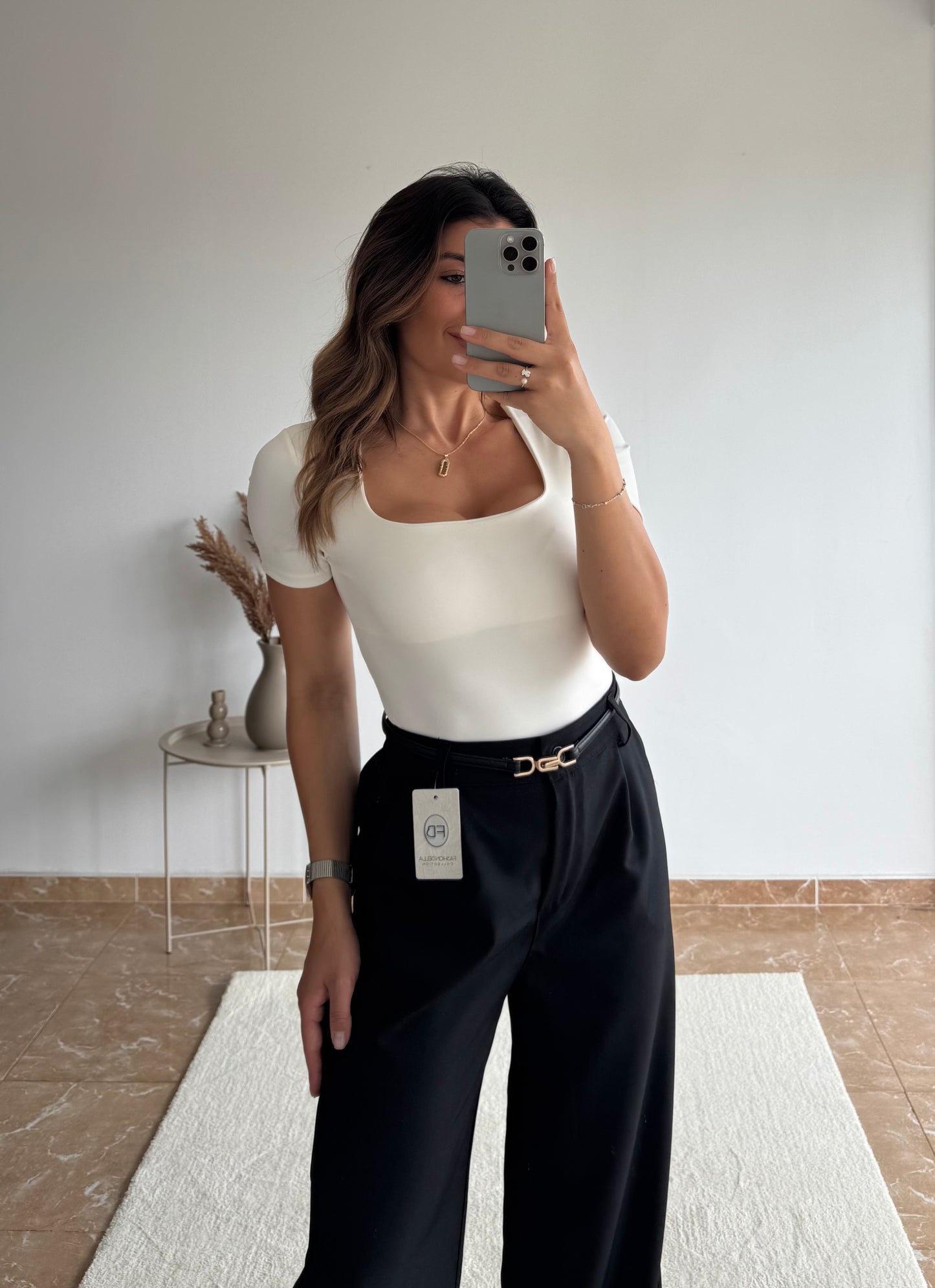 Body licra escote blanco