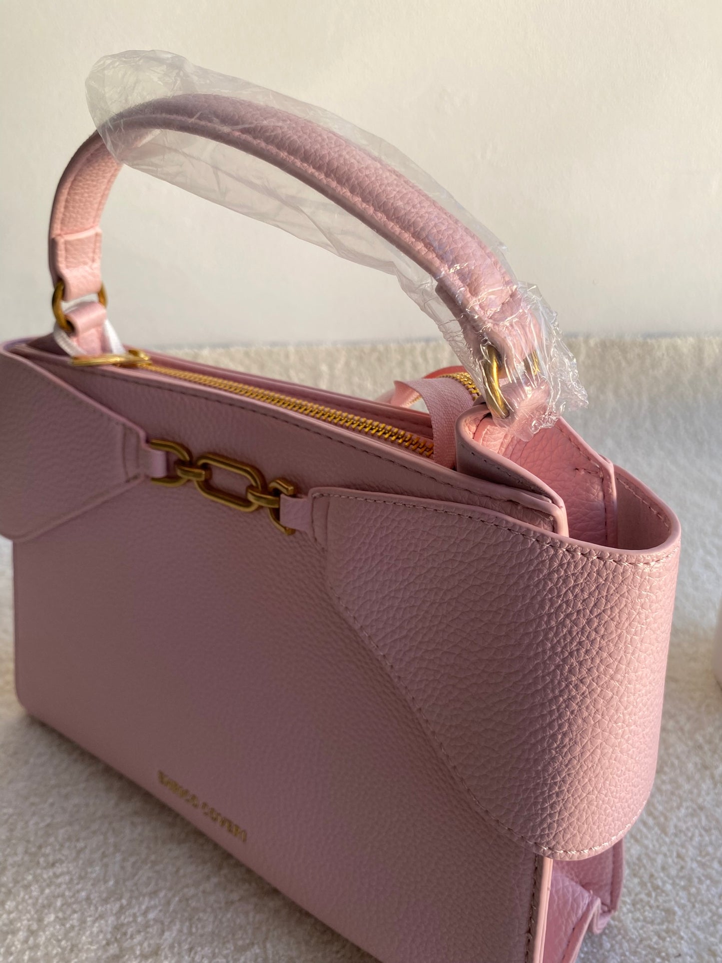 Bolso de Mano Rosa ENRICO COVERI