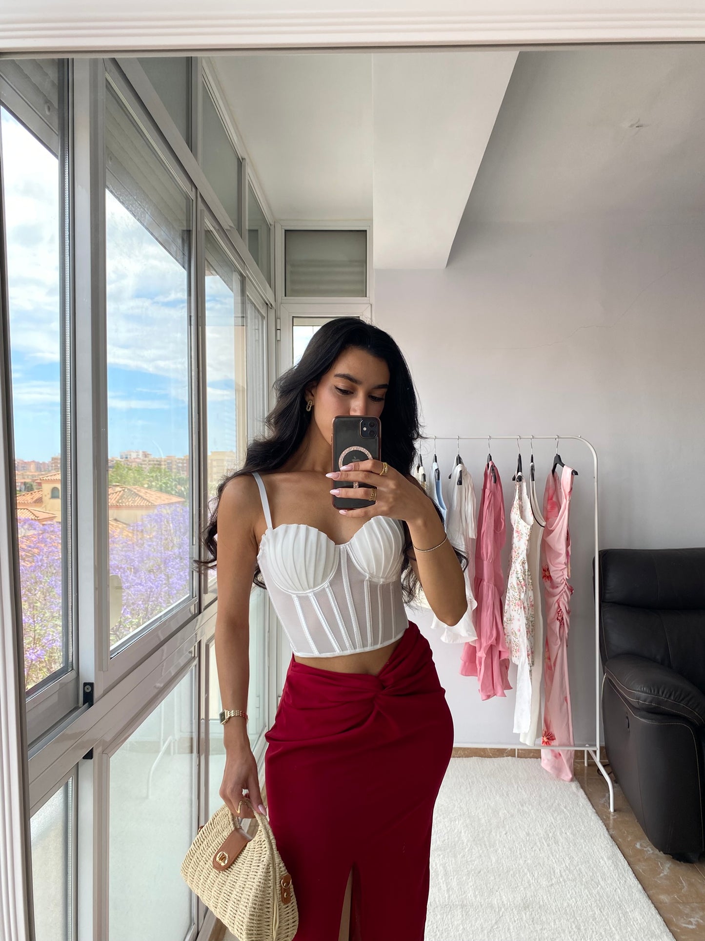 Corset Top blanco