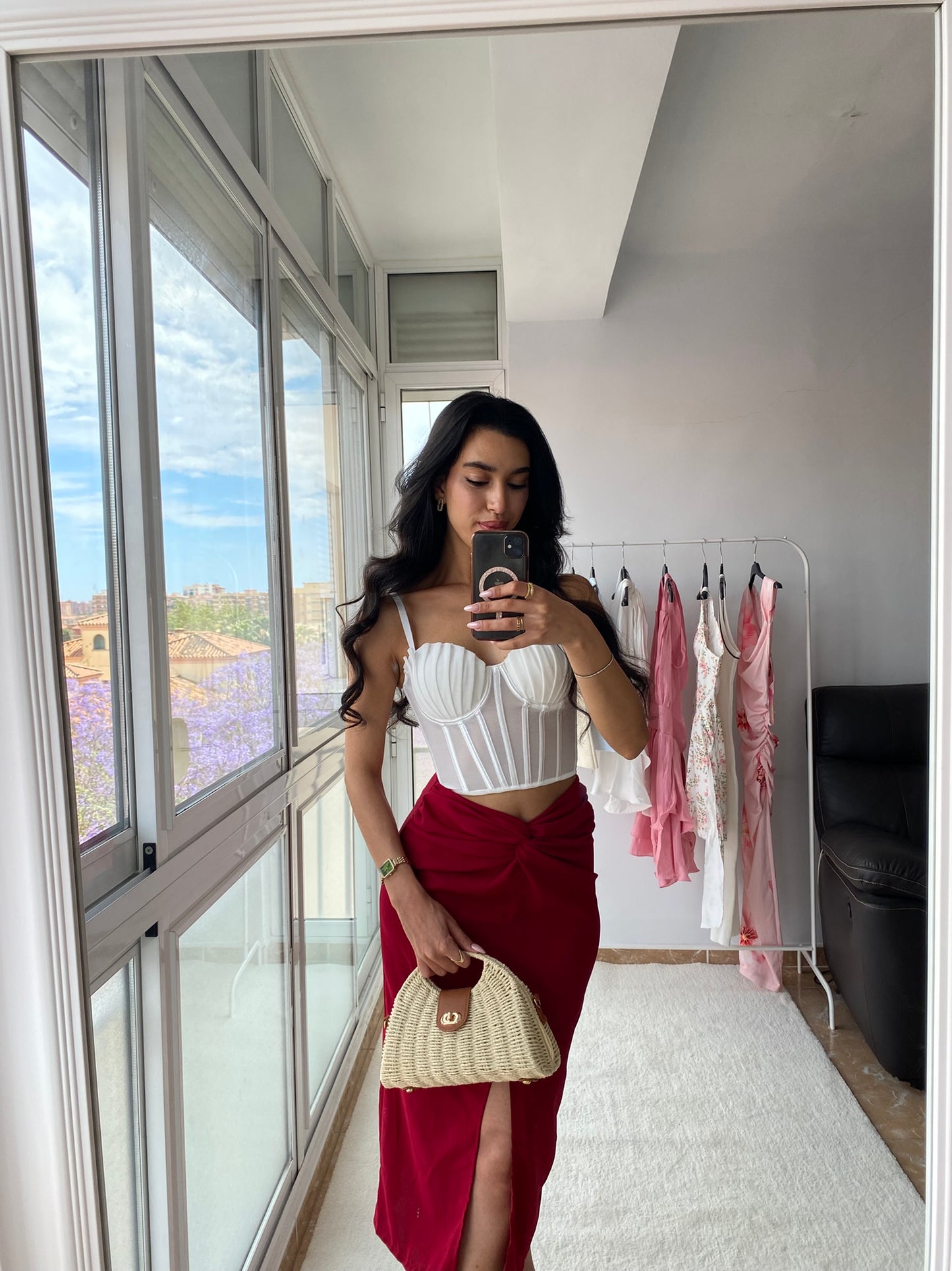 Corset Top blanco