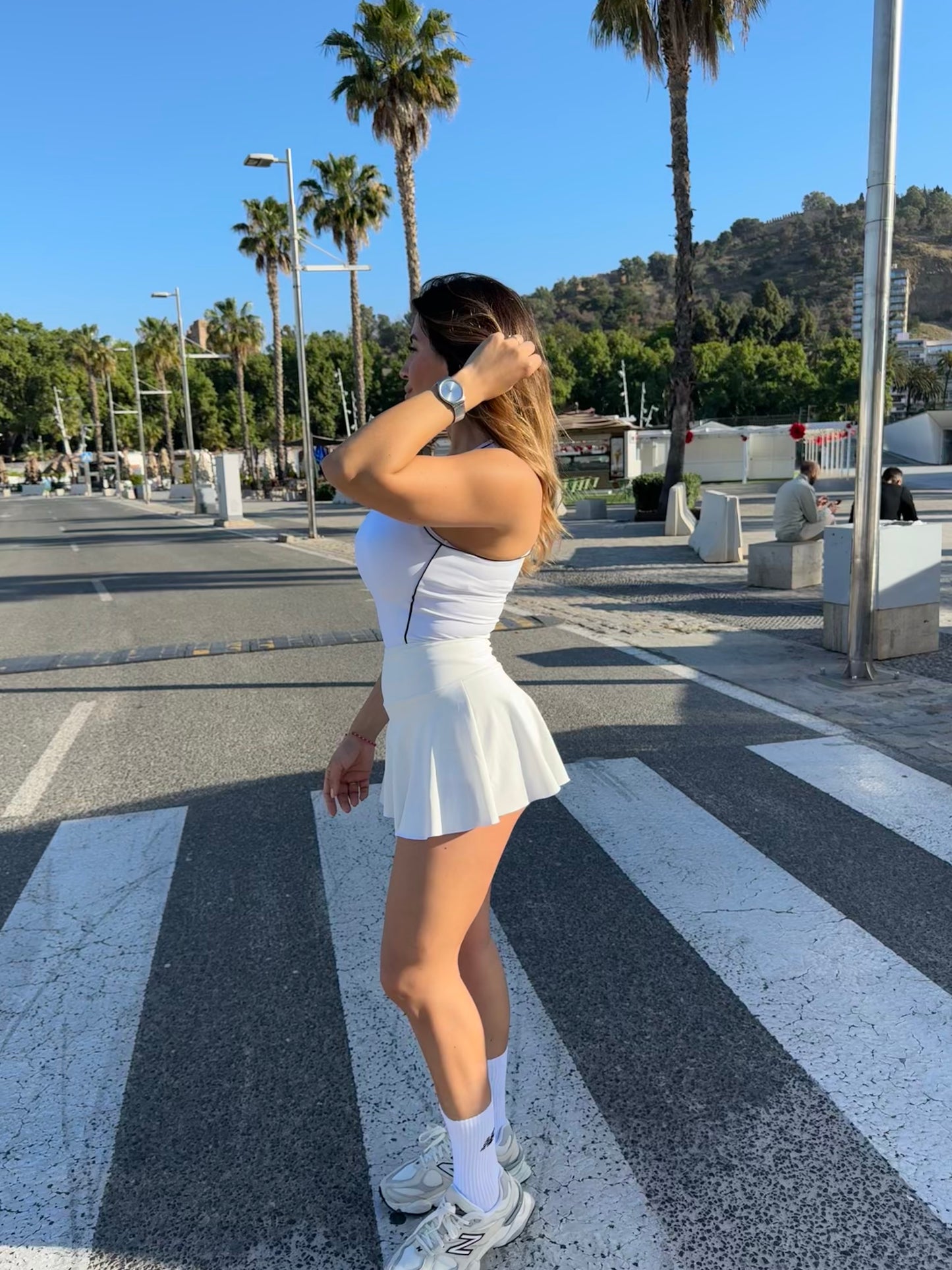 Falda/short Deportiva Blanca