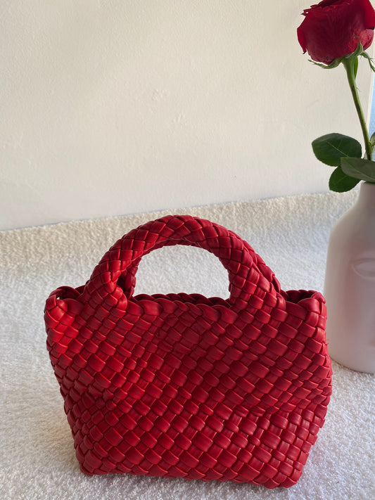 Bolso Trenzado Rojo