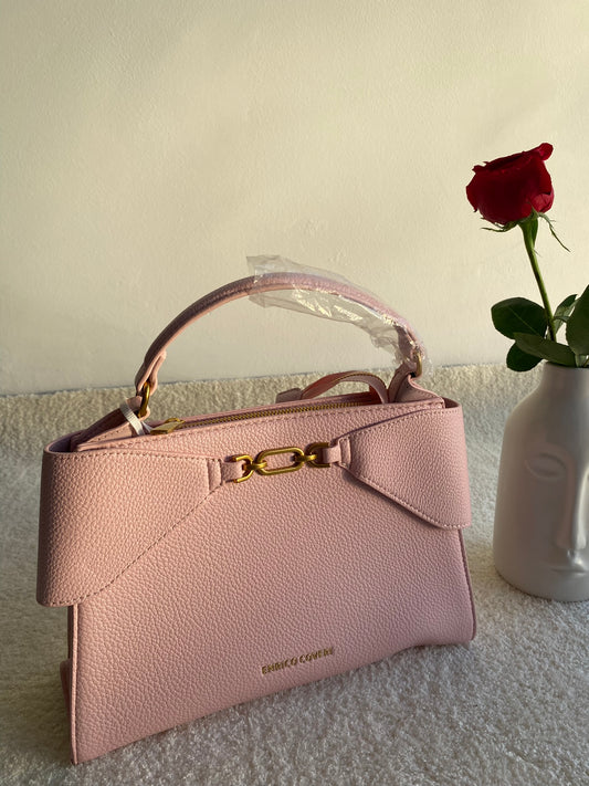 Bolso de Mano Rosa ENRICO COVERI